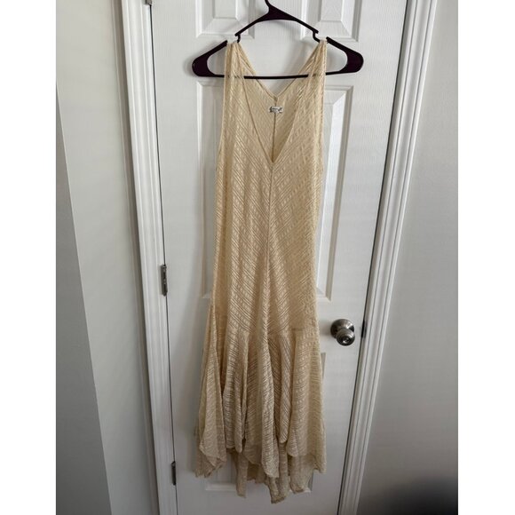 Intimately By Free People Dresses & Skirts - Intimately Free People Ivory Lace Midi Dress with Asymmetrical Hem | Size M